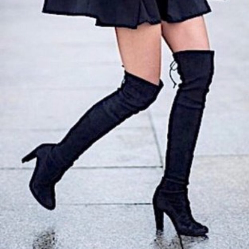 STUART WEITZMAN - Brand New Highland suede over-the-knee boots 8.5/39  Black